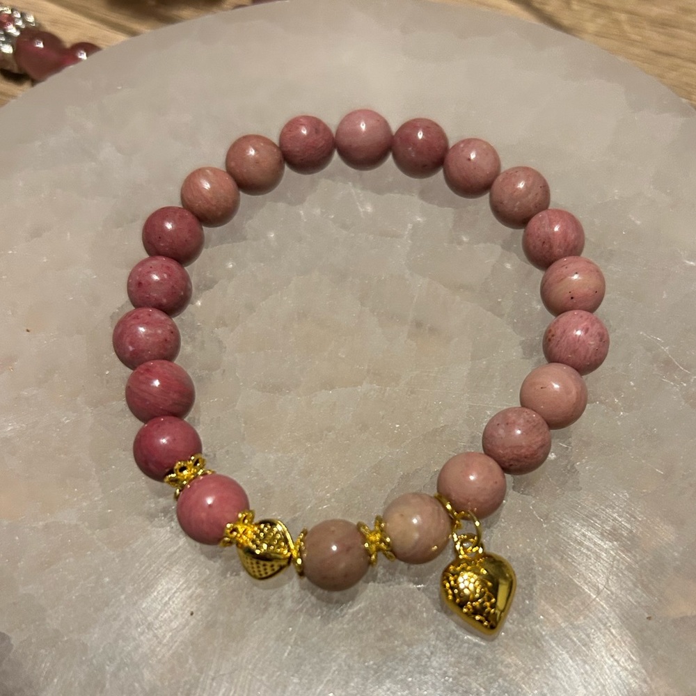 Rhodonite bracelet handmade